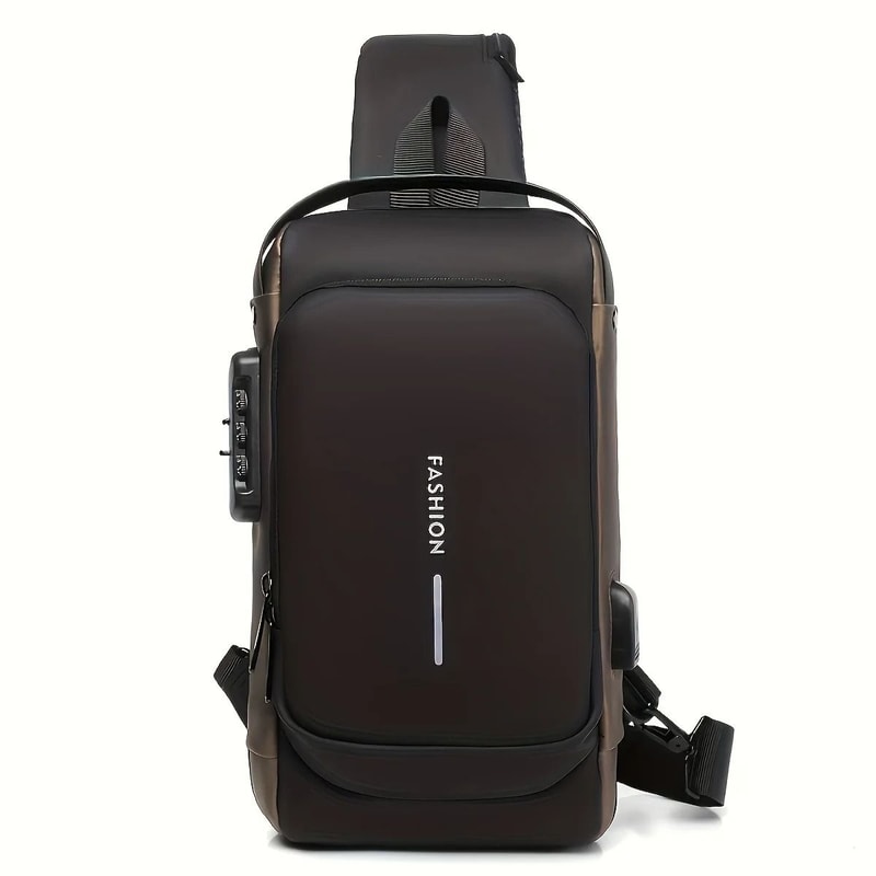 Mens Oxford Fabric Anti Theft Chest Bag Motorcycle Sling Shoulder Pack 6