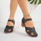 Closed Toe Chunky Heel Ankle Strap Platform Sandals Plus Size Anti Slip Summer Footwear 3