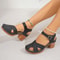 Closed Toe Chunky Heel Ankle Strap Platform Sandals Plus Size Anti Slip Summer Footwear 4