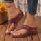 Women Leather Non Slip Soft Platform Sandal Orthopedic Flip Flops Summer Slides 0