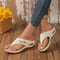 Women Leather Non Slip Soft Platform Sandal Orthopedic Flip Flops Summer Slides 2