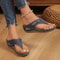 Women Leather Non Slip Soft Platform Sandal Orthopedic Flip Flops Summer Slides 5