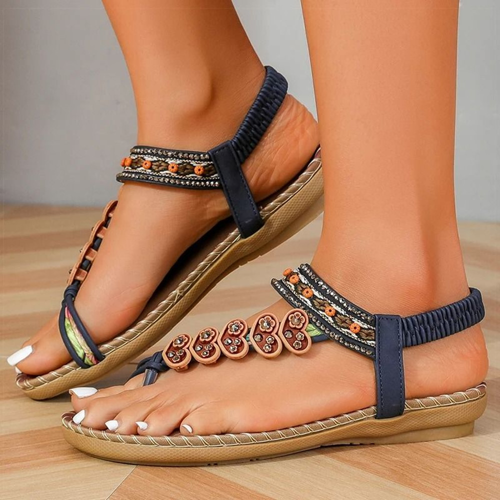 Women Soft Bottom Low Heel Flat Sandals Casual Summer Beach Footwear 2