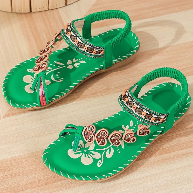 Women Soft Bottom Low Heel Flat Sandals Casual Summer Beach Footwear 5