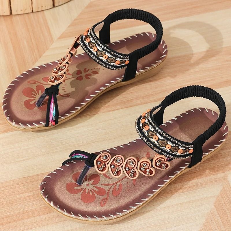 Women Soft Bottom Low Heel Flat Sandals Casual Summer Beach Footwear 6
