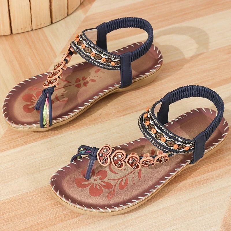 Women Soft Bottom Low Heel Flat Sandals Casual Summer Beach Footwear 8