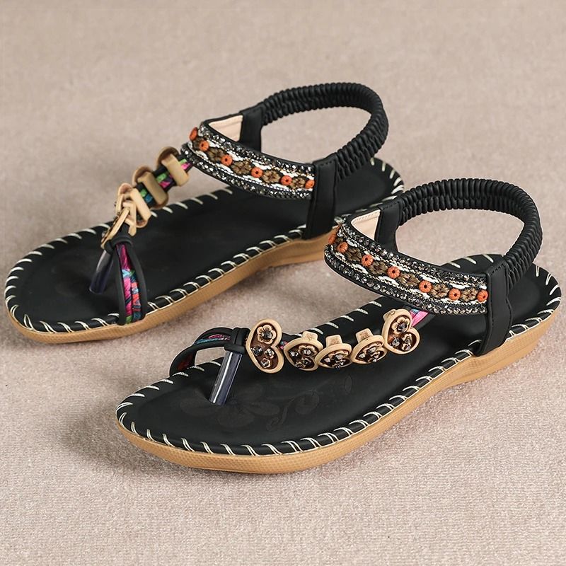 Women Soft Bottom Low Heel Flat Sandals Casual Summer Beach Footwear 9