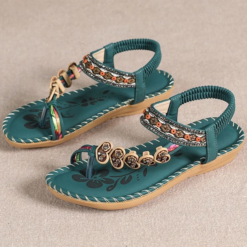 Women Soft Bottom Low Heel Flat Sandals Casual Summer Beach Footwear 10