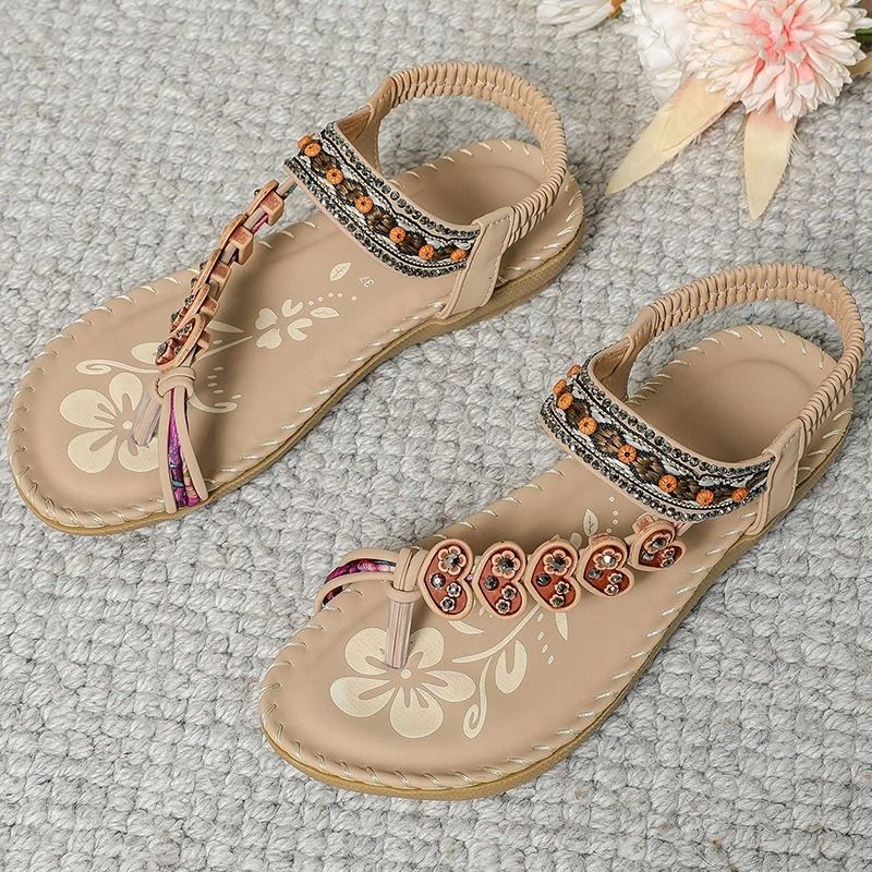 Women Soft Bottom Low Heel Flat Sandals Casual Summer Beach Footwear 16