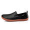 Oiaano Wide Toe Leather Slip On Loafers Men Minimalist Driving Office Shoes 2