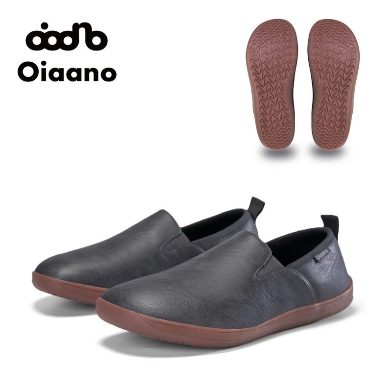Oiaano Wide Toe Leather Slip On Loafers Men Minimalist Driving Office Shoes 6