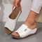 Women Casual Low Heel Peep Toe Wedge Sandals Summer Fashion Footwear 5