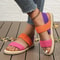 Women Multicolor Elastic Flat Sandals Casual Anti Slip Wear Resistant 3
