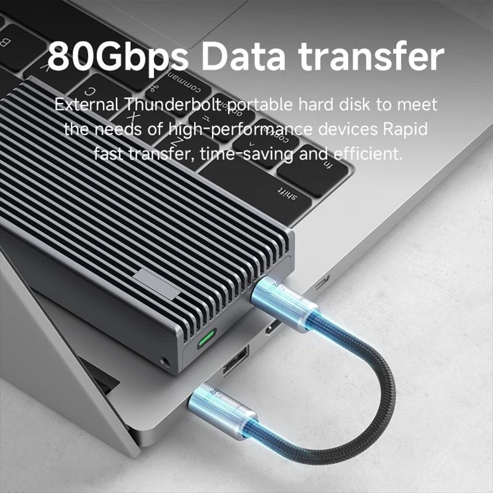 Hagibis USB4 Short Keychain Cable 240W 80Gbps 3