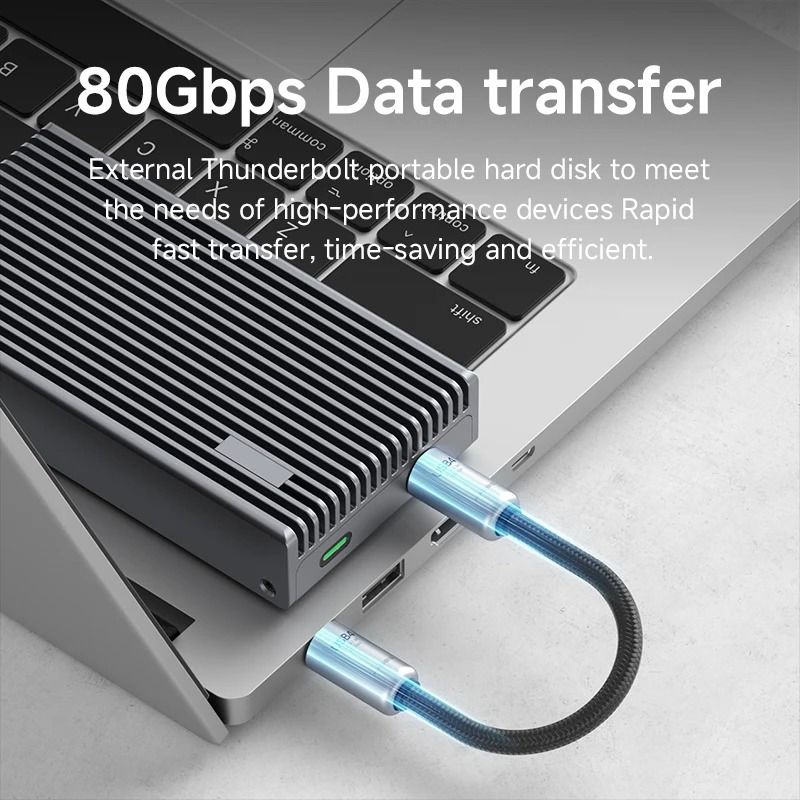 Hagibis USB4 Short Keychain Cable 240W 80Gbps 3