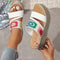 Women Ethnic Woven Wedge Slip On Sandals 4