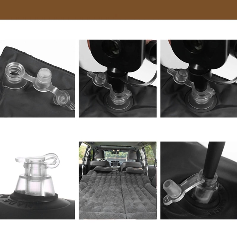 Car Travel Bed 2 In 1 Multifunction Inflatable Travel Mattress Soft Sleeping Cushion For Car SUV 3
