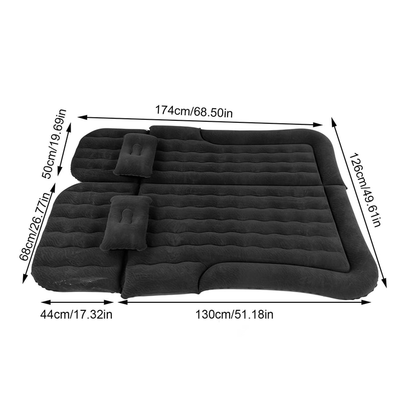 Car Travel Bed 2 In 1 Multifunction Inflatable Travel Mattress Soft Sleeping Cushion For Car SUV 5