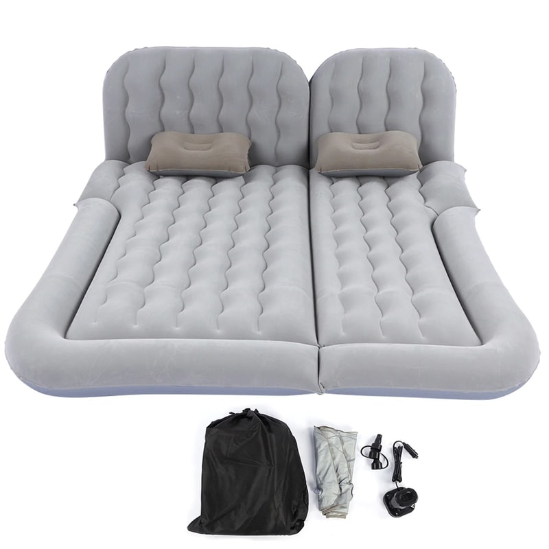 Car Travel Bed 2 In 1 Multifunction Inflatable Travel Mattress Soft Sleeping Cushion For Car SUV 7
