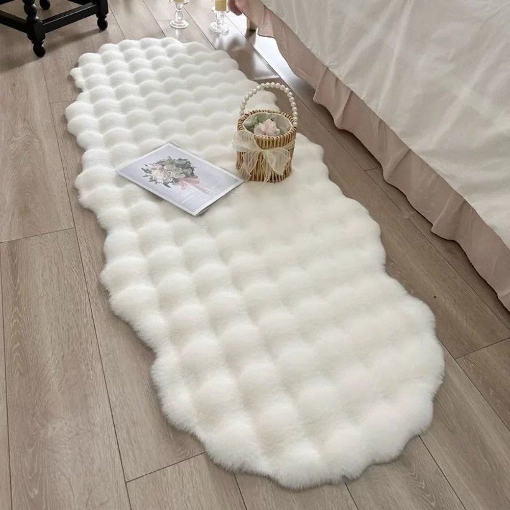 Imitation Rabbit Hair Bubble Carpet Fluffy Soft Floor Rug 3
