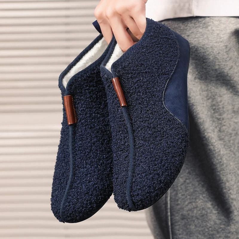 Men Lightweight Cotton Slippers Indoor Slip On Loafers Comfortable 0