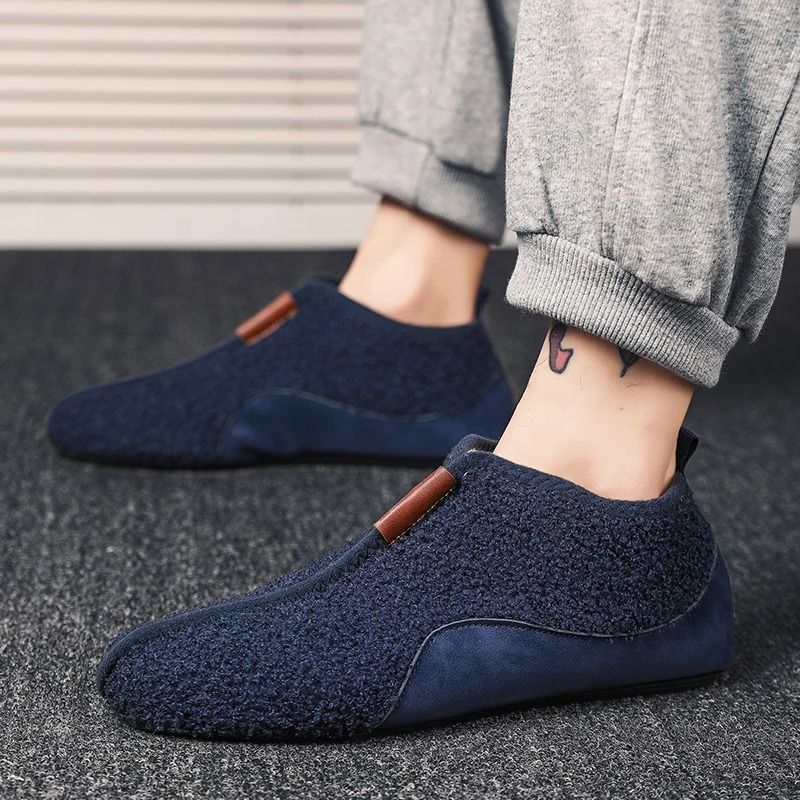Men Lightweight Cotton Slippers Indoor Slip On Loafers Comfortable 4