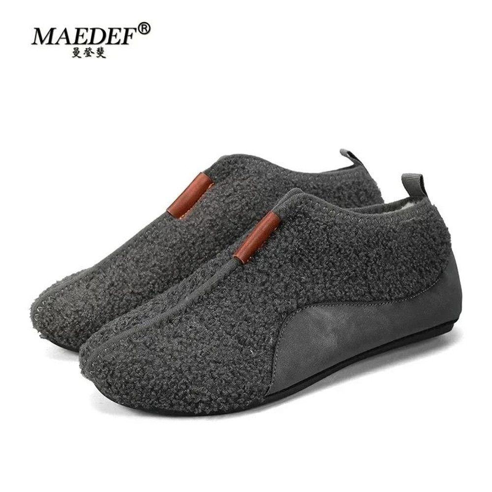 Men Lightweight Cotton Slippers Indoor Slip On Loafers Comfortable 8