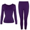 Women Thermal Underwear Set Warm Pajamas Top And Leggings 10