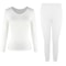 Women Thermal Underwear Set Warm Pajamas Top And Leggings 11