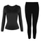 Women Thermal Underwear Set Warm Pajamas Top And Leggings 6