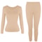 Women Thermal Underwear Set Warm Pajamas Top And Leggings 7