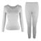 Women Thermal Underwear Set Warm Pajamas Top And Leggings 8