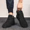 Mens Winter Cotton Warm Lace Up Plush Slippers 1