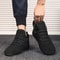 Mens Winter Cotton Warm Lace Up Plush Slippers 1