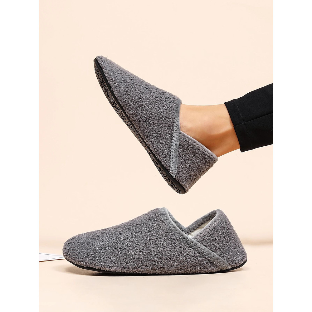 Mens Lightweight Fleece Cotton Indoor Slippers 7
