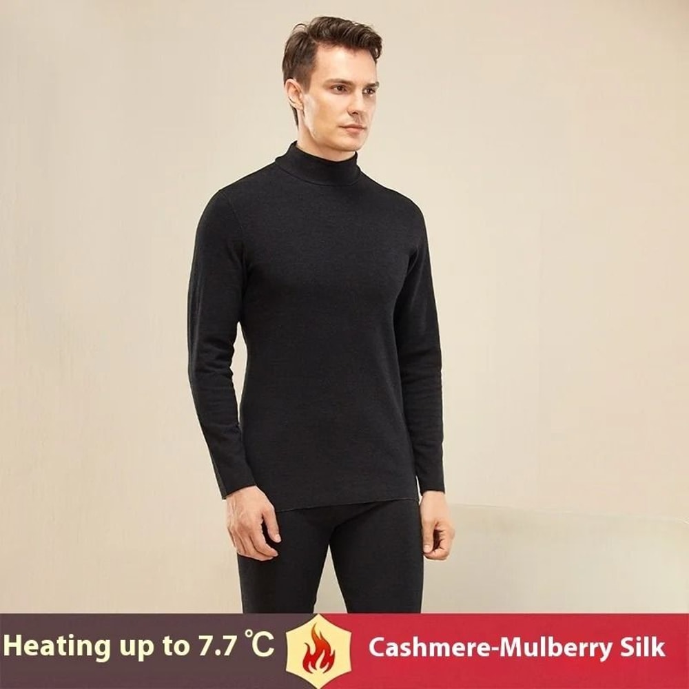 Mens And Womens Thermal Cashmere Silk Underwear Set 3