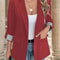 Women Casual Button Up RolledSleeve Slim Blazer 10