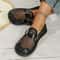 Womens Casual Mesh Flats With Buckle And Low Heel 4