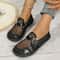 Womens Casual Mesh Flats With Buckle And Low Heel 5