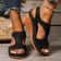 Women Plus Size Wedge Sandals Lightweight Breathable Beach Flats 1