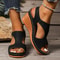 Women Plus Size Wedge Sandals Lightweight Breathable Beach Flats 1