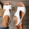 Women Plus Size Wedge Sandals Lightweight Breathable Beach Flats 2