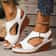 Women Plus Size Wedge Sandals Lightweight Breathable Beach Flats 6