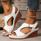 Women Plus Size Wedge Sandals Lightweight Breathable Beach Flats 6