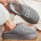 Mens Plus Size Winter House Slippers With Plush Memory Foam And Non Slip Sole 0