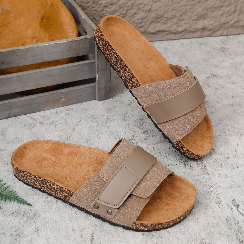 Womens Waterproof Slip On Slippers Non Slip Thick Sole Home Outdoor Shoes 7