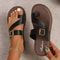 Fashion PU Leather Clip Toe Sandals Women Summer Buckle Decor Platform Slippers Thick Bottom Non Sl 7