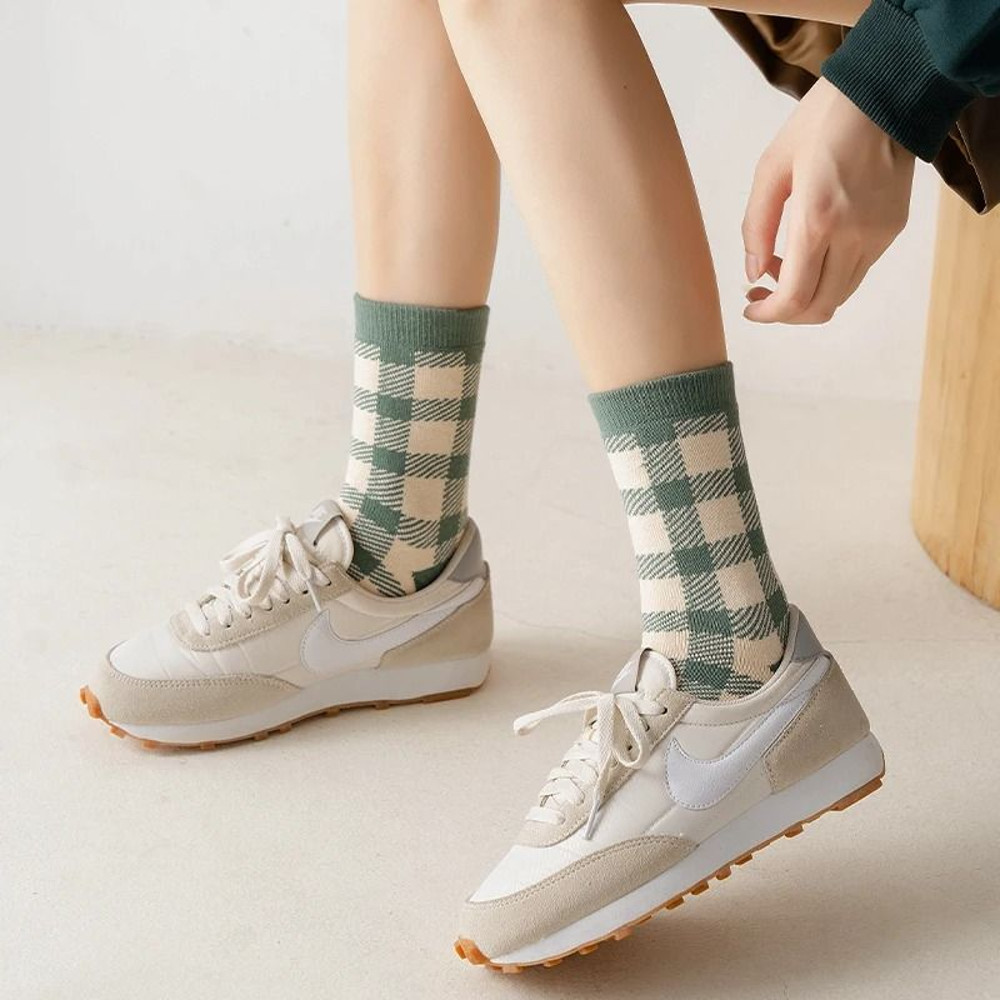 Women Autumn Winter Cartoon Pattern Thick Warm Socks 6 Pairs 4