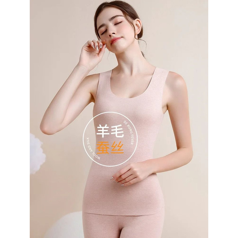 Womens Thermal Sleeveless Vest Velvet Lined Warm Undershirt 8