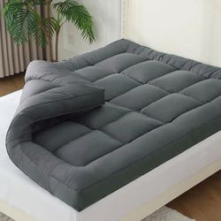 extra thick mattress topper cooling pad with overfilled down alternative filling